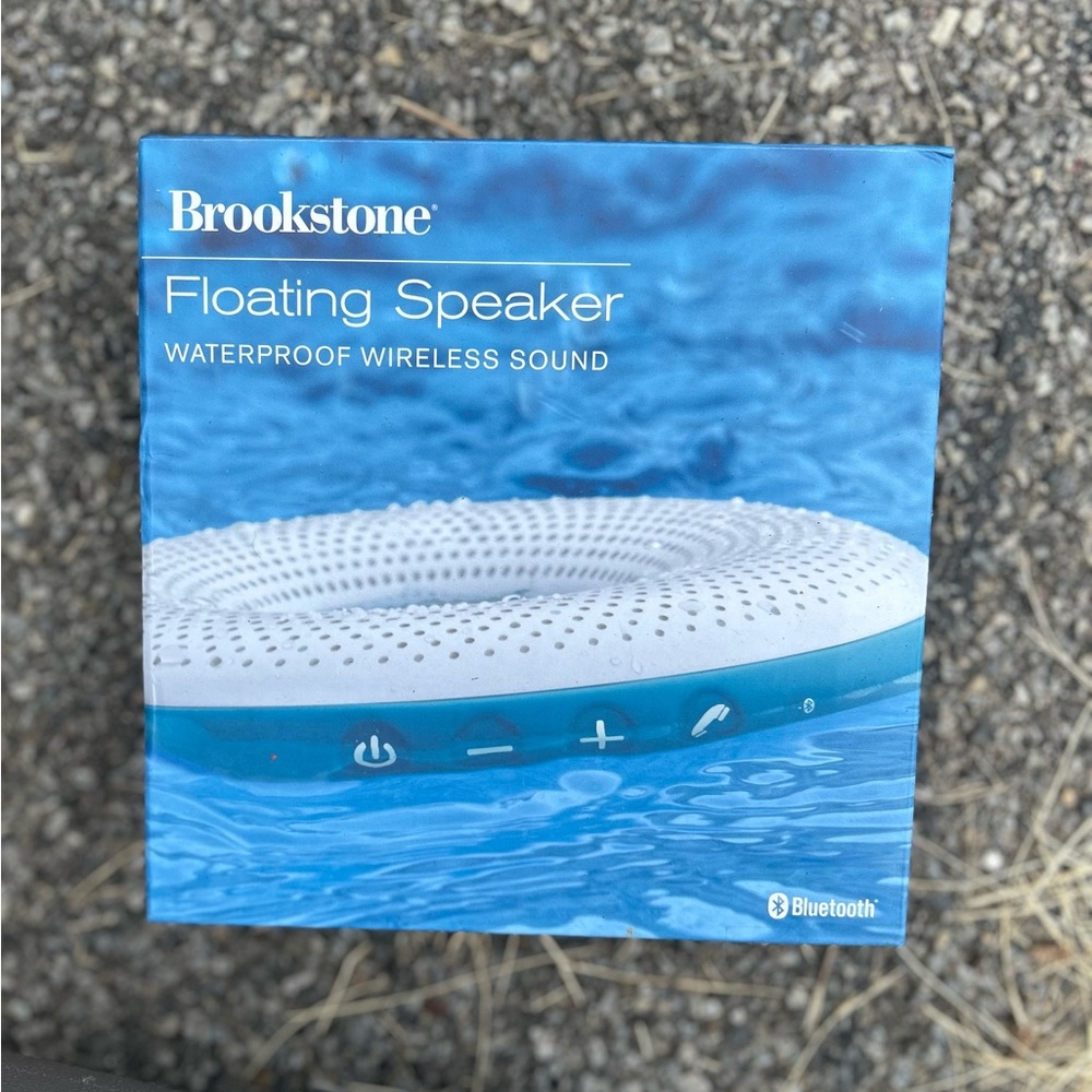 Brookstone Blue Portable Bluetooth Speaker
